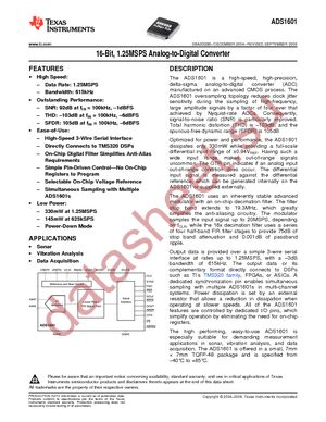 ADS1601IPFBT datasheet  